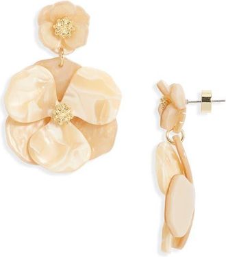 Nordstrom Pansy Drop Earrings in Champagne Multi- Gold at Nordstrom