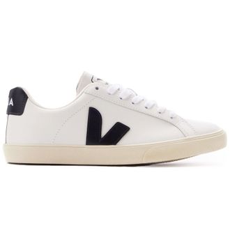 Veja Esplar Leather Womens Fashion Trainers - White Black - Size:UK 7