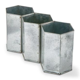Tag Galvanized Flatware Caddy Galvanized Iron Summer in Silver at Nordstrom