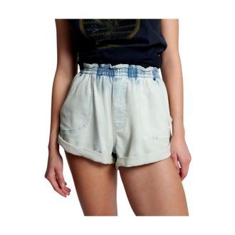 One Teaspoon Denim Shorts, female, Blue, 2XS, High Waist Boyfriend Denim Shorts