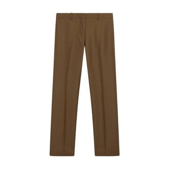 Burberry Tailored Wool Blend Trouser - Dames - Broeken - Bruin - Maat: 2XS Wol