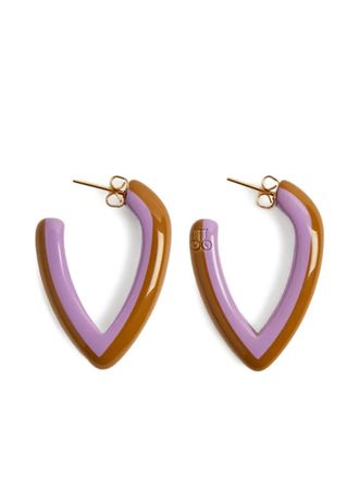 La DoubleJ Kleine Dew oorbellen - Paars