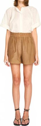 Mirth Track Natural Waist Short In Brownie
