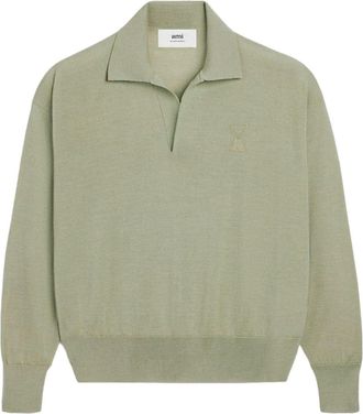 Ami Ami de Coeur knitted polo shirt - unisex - RWS Wool - S - Green