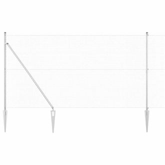 Berkfield Home Fence Post Set Set of 2 Galvanised steel 10 x 1.5 m Durable in Silver