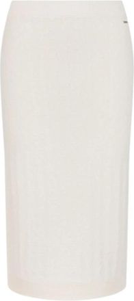 A|X Armani Exchange Monogram Longuette Rok Wit - Dames - Midirokken - Wit - S - Rokken