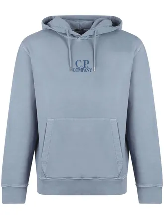 C.P. Company Hoodie met geborduurd logo - Blauw