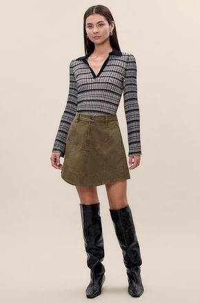 Rebecca Taylor Carmen Garment Dyed Skirt in Olive at Nordstrom, Size 10