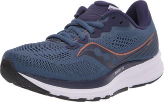Saucony Womens Ride 14 Running Shoe, Midnight/Copper, 4.5 UK