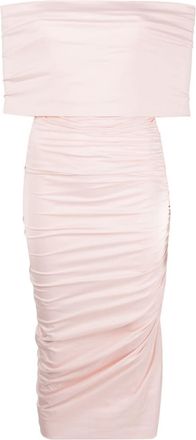 Philosophy di Lorenzo Serafini off-shoulder ruched midi dress - women - Polyester/Elastane/Polyamide - 40 - Pink