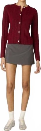 Nia Manzanita Knit Cardigan In Pinot