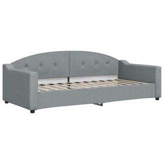 vidaXL Sof&aacute; Cama Sin Colch&oacute;n Tela Gris Claro 90x200 Cm Vidaxl