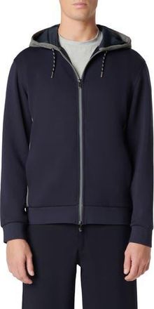 Bugatchi Full Zip Hoodie in Navy at Nordstrom Rack, Size Xx-Large