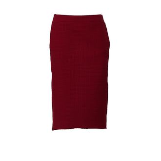 N&deg;21 Checkered Pencil Central Slit Midi Skirt
