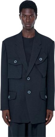 Yohji Yamamoto Hombre, Chaquetas, Negro, Talla: XL