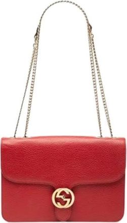 Gucci Pre-owned Shoulder Bags, female, Red, Size: ONE SIZE Pre-owned Crossbody Bag