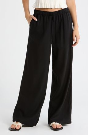 Paige Jude Wide Leg Pants in Black at Nordstrom, Size X-Large