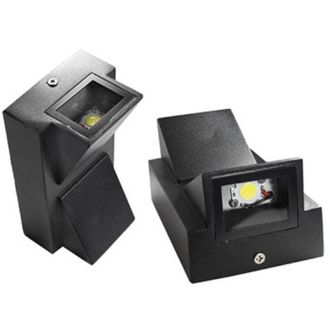 Trade Shop Trade Shop Traesio - Trade Shop - Applique Doppia Emissione 10 Watt Nero Per Esterno Luce Fredda Calda Ip65 Es04