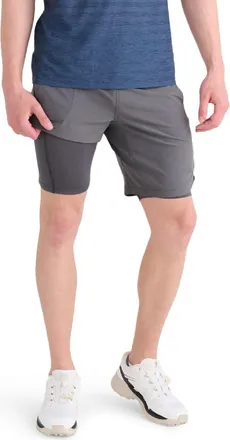 Saxx Mens Gainmaker 2N1 Athletic Shorts with Liner Gray XXL