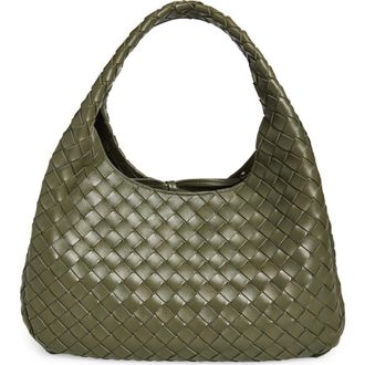 Bottega Veneta Campana Intrecciato Leather Shoulder Bag in 3293 Pickle-Muse Brass at Nordstrom