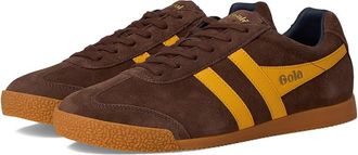 Gola Harrier Mens Shoes Coffee/Sun/Navy : 9.5 D - Medium, Suede