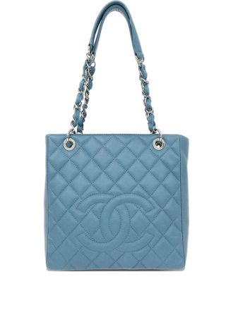 Chanel 2010-2011 Petite Shopping tote bag - women - Caviar Leather - One Size - Blue