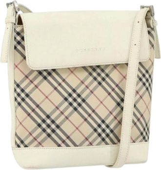 Burberry Pre-owned Cross Body Bags, female, Beige, Size: ONE SIZE Pre-owned Canvas Shoulder Bag