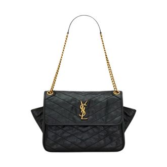Saint Laurent Niki Tripouch - female - Saint Laurent - Shoulder Bags - Black - ONE SIZE - Bags
