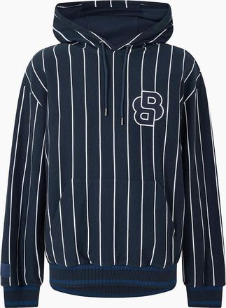 HUGO BOSS Mens Hooded Neck Long Sleeve Sweatshirt - Navy - Size: 46