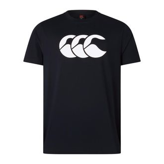 Canterbury Of New Zealand Heren Logo Biologisch Katoenen T-Shirt (Zwart, Rood, Wit)