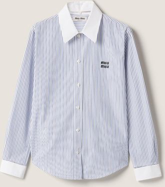 Miu Miu Striped poplin shirt
