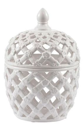 A & B Home Ballas Bird Large Lidded Jar in White at Nordstrom Rack