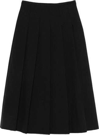 Róhe pleated midi skirt - Black