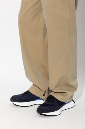 Alexander McQueen Sprint Runner Sports Shoes, Mens, Navy Blue