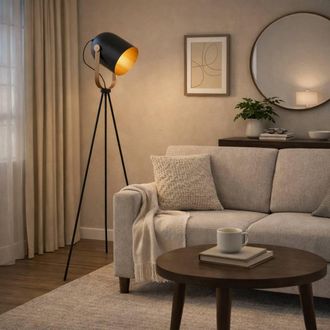 Pagazzi Noelle Strap Black Floor Lamp