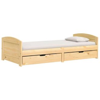 Berkfield Home Day Bed with 2 Drawers IRUN 90x200 cm Solid Wood Pine in Light Brown