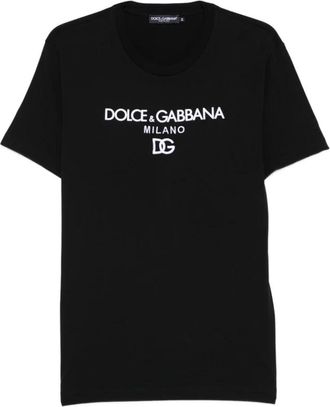 Dolce & Gabbana Logo T-shirt met ronde hals - Heren - T-shirts - Zwart - M - Katoen - Tops