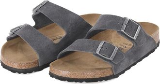 Birkenstock Arizona - Heren - Sandalen - Grijs - 43 EU - Leer - Schoenen