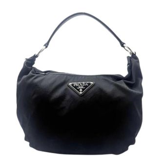 Prada Pre-owned Shoulder Bags, female, Black, Size: ONE SIZE Pre-owned Vintage Nylon Shoulder Bag