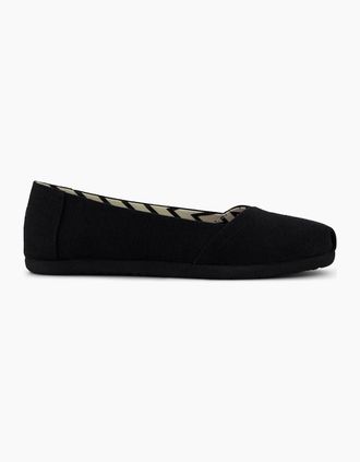 Toms Womens TOMS Alpargata Ballet Textile Womens Black Espadrilles - Size: 8