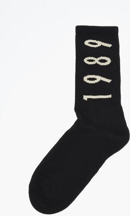1989 STUDIO Ribbed Long Socks with Contrast Embroidery size S/M