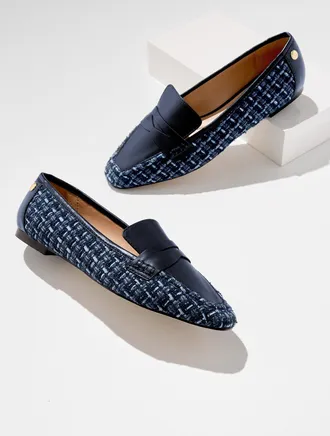 Talbots Erin Loafers - Ocean Tweed - Blue - 10 1/2 M Talbots
