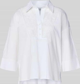Marc Cain Blusenshirt mit 3/4-Arm in Weiss, Gr&ouml;&szlig;e 34