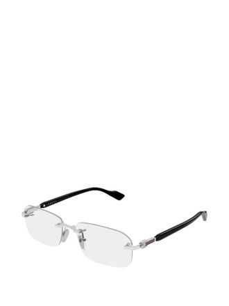 Gucci GG1221O Rimless Frame Eyeglasses - Silver