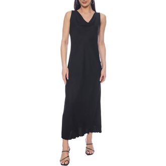 Tash And Sophie Sleeveless Cowl Neck Dress in Black at Nordstrom Rack, Size X-Large