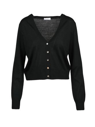 Ballantyne Black Wool Short Cardigan