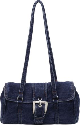 Generic Pufei Denim Armpit Bag Large Boston Handbag for Women Work Or Daily Use (Light Blue)