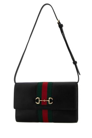 Gucci Womens Black Leather Gucci Horsebit Web Wallet Blackvrvblack Borse A Mano Bag
