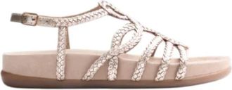 Gioseppo Hingham Gevlochten Leren Sandaal - Dames - Sandalen - Grijs - 41 EU - Leer - Schoenen