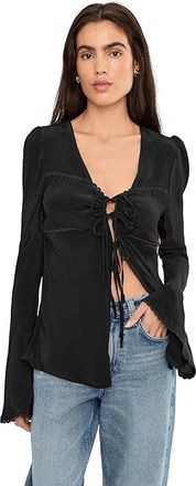 Free People Bali Ariel Top Womens T Shirt Black : LG (Womens 12-14)